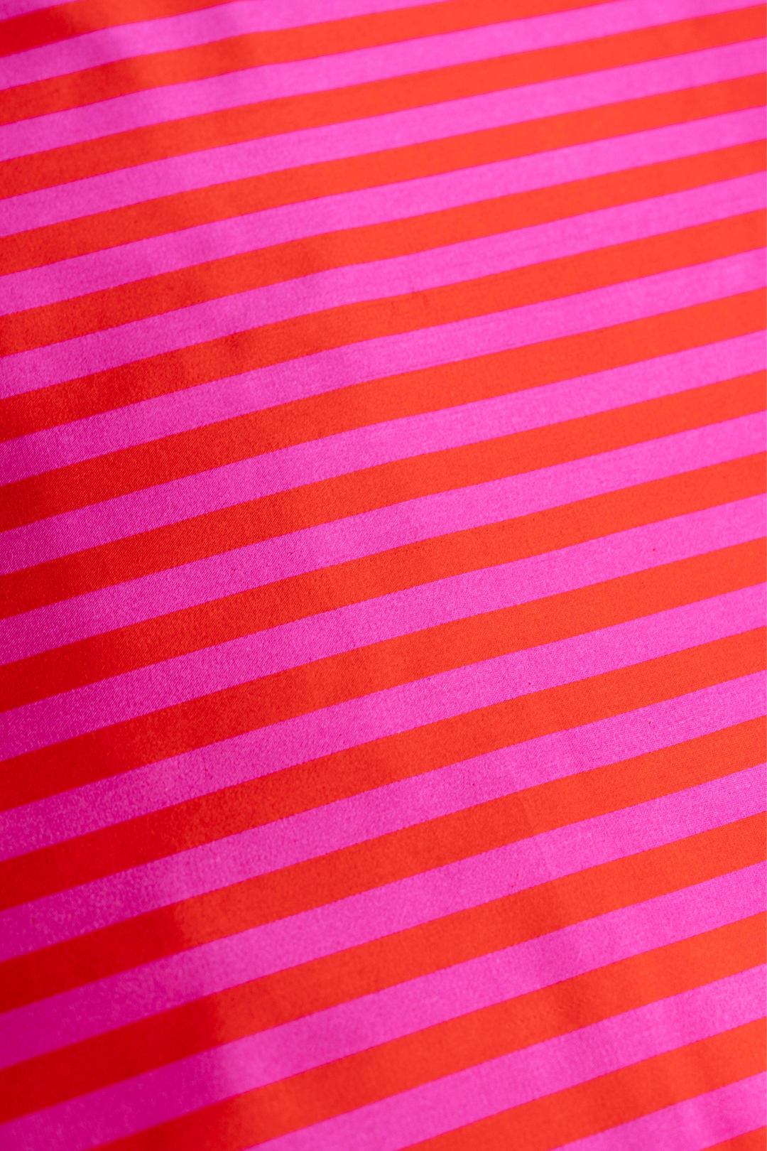 Handwoven Rani Pink Satin Silk Kadhwa Stripe Fabric