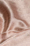 Handwoven Light Peach Katan Silk Kadhwa Jaal Brocade Fabric
