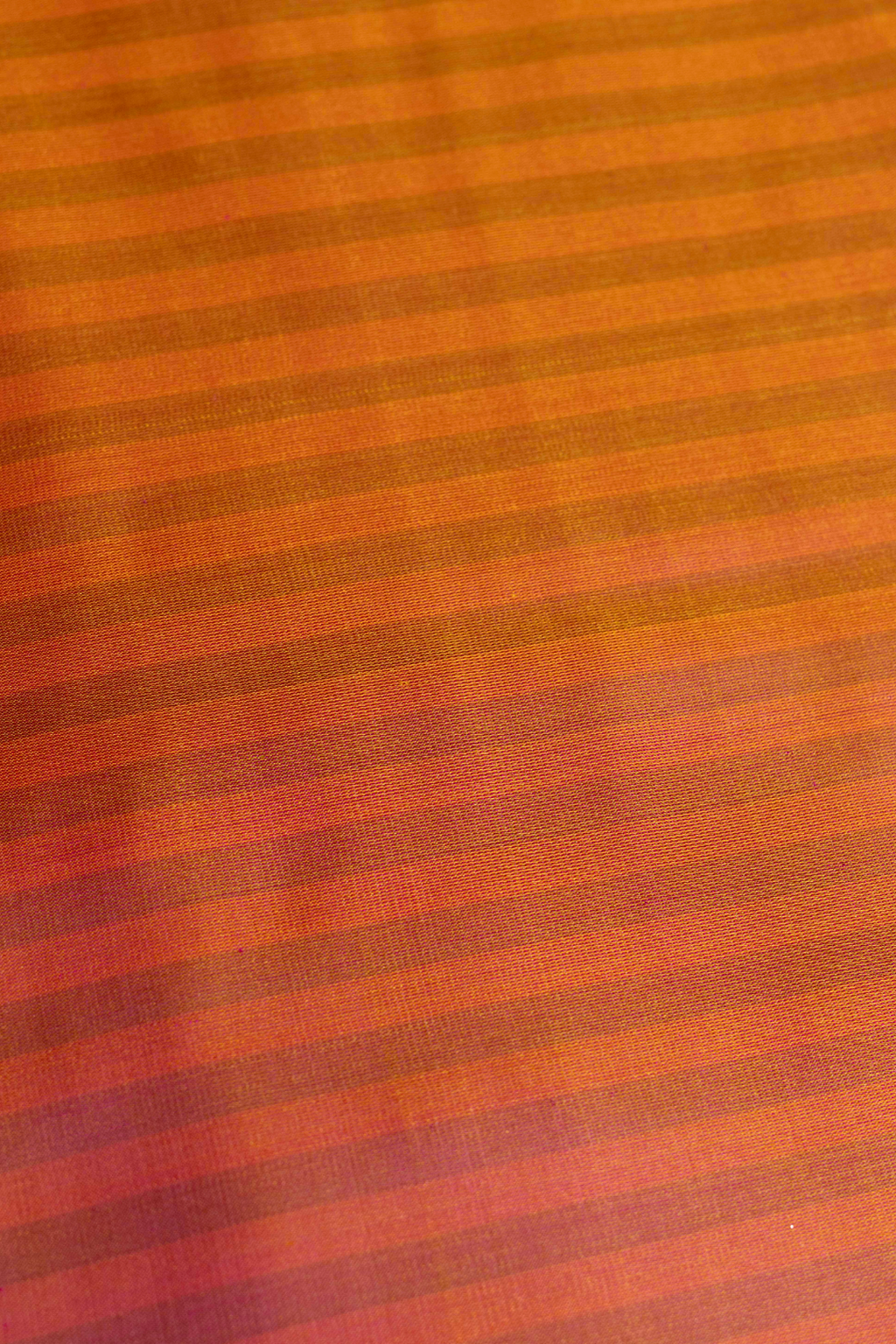 Handwoven Rani Pink Satin Silk Kadhwa Striped Fabric with Golden Sheen