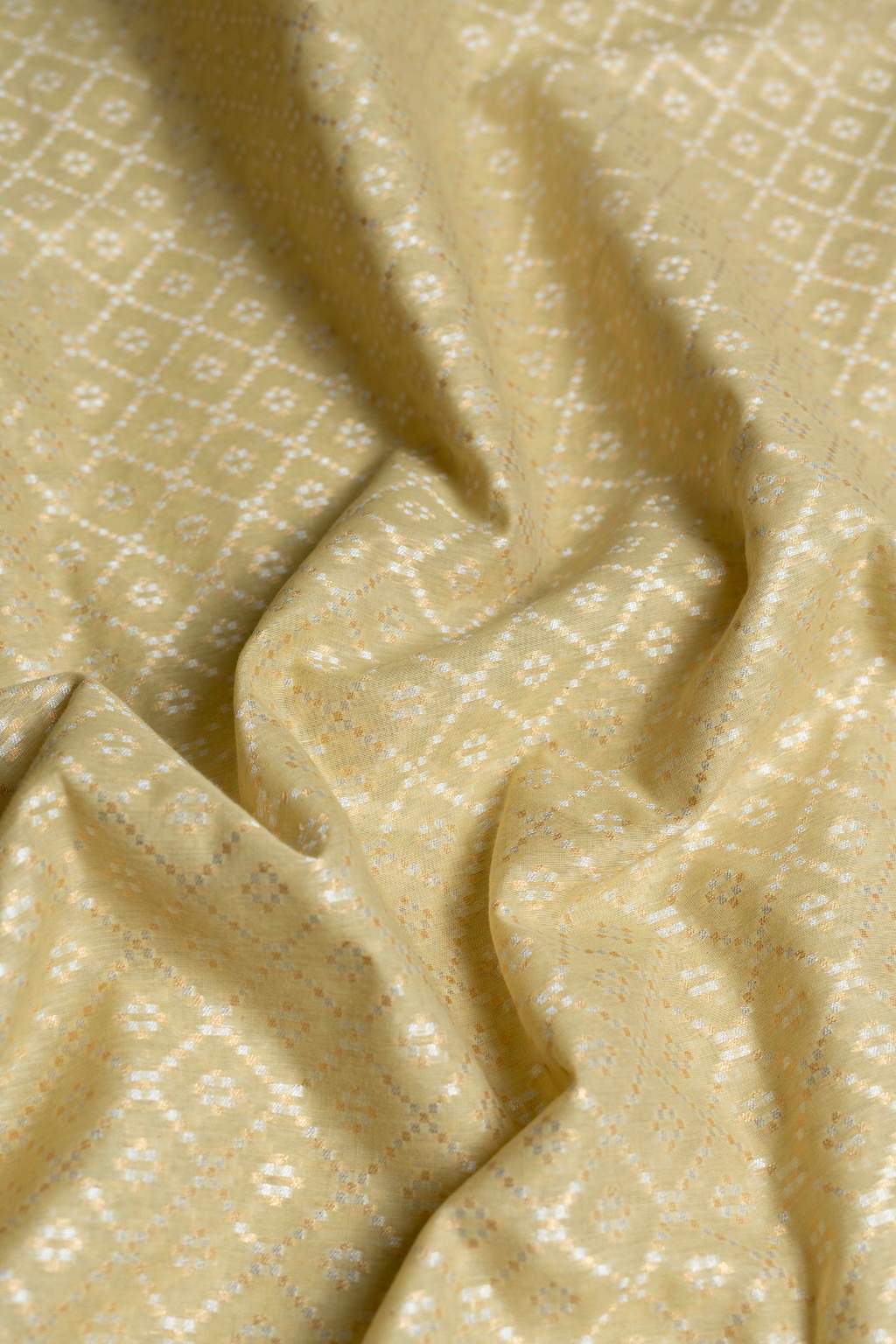 Handwoven Light Green Cotton Fabric