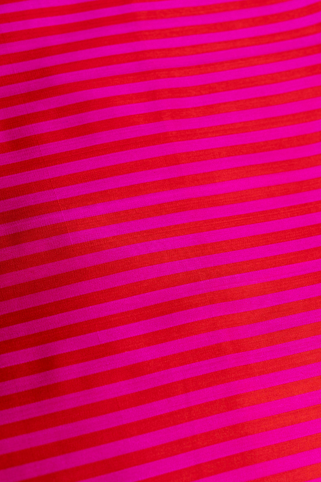 Handwoven Rani Pink Satin Silk Kadhwa Stripe Fabric